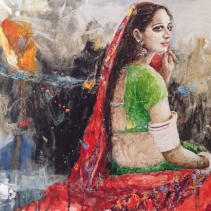 Woman in Green Dress