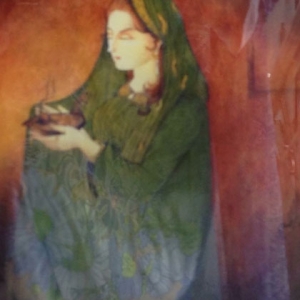 Nazurl Islam Artwork - Woman in Green