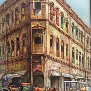 Colonial Architecture Corner Building