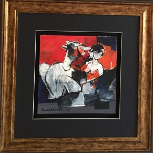 Equestrian in Red
